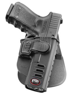 Funda para Glock 25 y 19 FOBUS GLCH (con nuevo seguro) de plástico negro sistema de paleta.