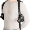 SOBAQUERA DE CUERO  negro para arma+cacerina, regulable.