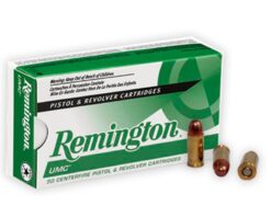 MUNICION REMINGTON L 380 ACP  Auto pta. latón 95gr. 50 und. x caja (para prácticas de tiro).