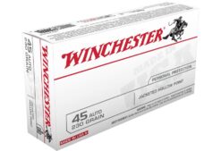 Caja de cartuchos WINCHESTER USA45JHP 45 Auto pta. Hueca JHP 230gr 50 unds. x caja
