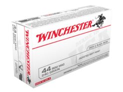 Caja de cartuchos WINCHESTER Q4240 .44 Rem Mag. pta. Blanda JSP 240g 50 unds. x caja