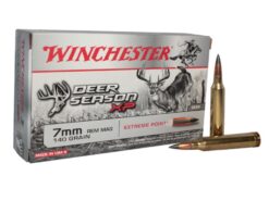 Caja de cartuchos WINCHESTER Deer Season 7mm Rem Mag Pta. XP de 140 grs. 20 unds x caja punta de plomo, para cacería