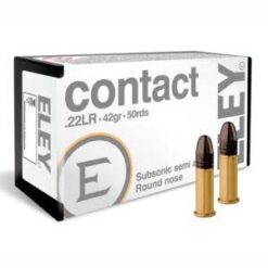 MUNICION ELEY 22LR  CONTACT PLOMO SUBSONICA 42GR